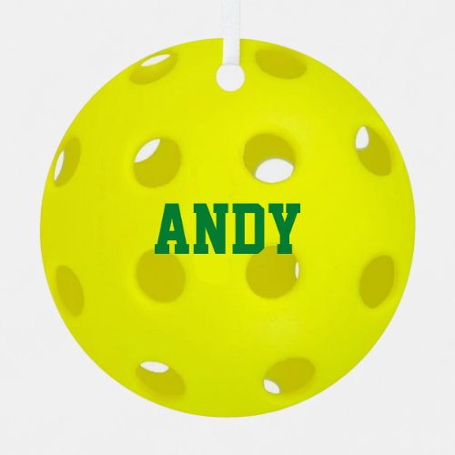 Pickleball Lover Personalized Metal Ornament