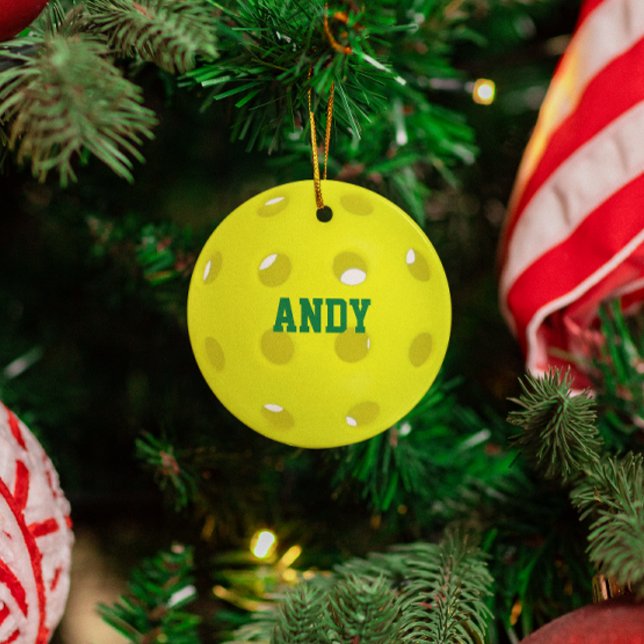 Pickleball Lover Personalized Ornament (Creator Uploaded)