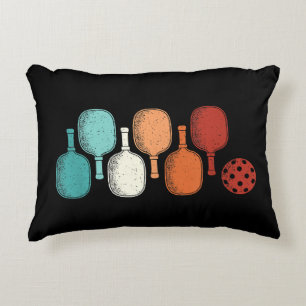 Pickleball Lover Retro Paddle Sport Vintage Accent Pillow