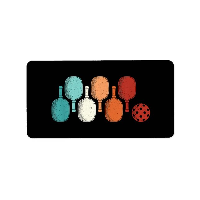 Pickleball Lover Retro Paddle Sport Vintage Label (Front)