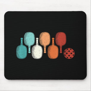 Pickleball Lover Retro Paddle Sport Vintage Mouse Pad