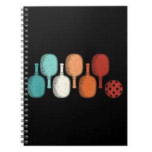 Pickleball Lover Retro Paddle Sport Vintage Notebook