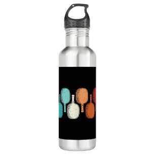 Pickleball Lover Retro Paddle Sport Vintage Stainless Steel Water Bottle