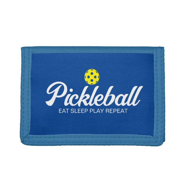 Pickleball lover trifold velcro wallet gift (Front)