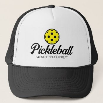 Pickleball Lover Trucker Hat For Enthusiasts by imagewear at Zazzle