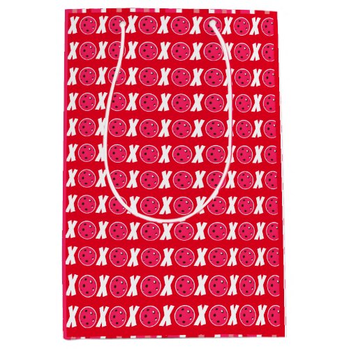 Pickleball Lover Valentine XOXO Pickleballs Medium Gift Bag