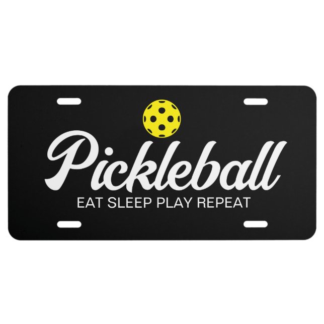 Pickleball lover vanity license plate for car (Front)