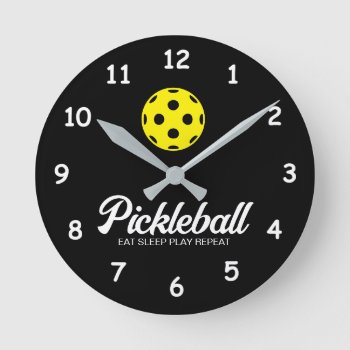 Pickleball Lover Wall Clock With Funny Quote by imagewear at Zazzle