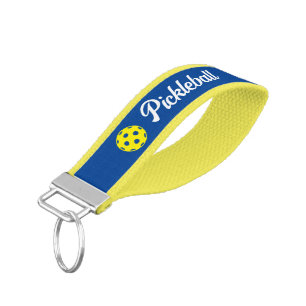 Pickleball lover wrist keychain for player and fan