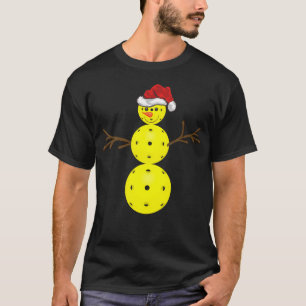 Pickleball Lover Xmas Holiday Snowman Pickleball C T-Shirt