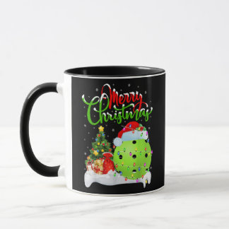 Pickleball Lover Xmas Santa Pickleball Mug
