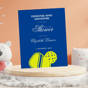 Pickleball Lovers Bridal Shower Neon Blue Foam Board