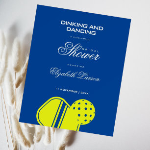 Pickleball Lovers Bridal Shower Neon Blue Foam Board