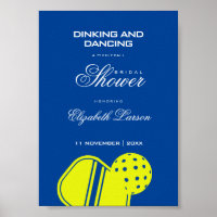 Pickleball Lovers Bridal Shower Neon Blue