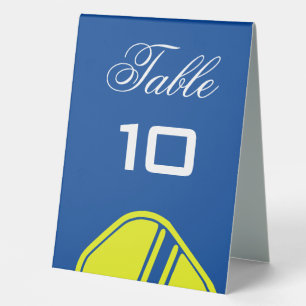 Pickleball Lovers Bridal Shower Neon Blue Table Tent