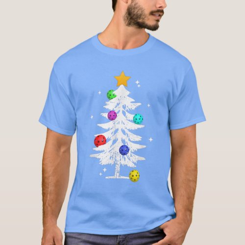 Pickleball Lovers Holidays Christmas Tree Clever C T_Shirt