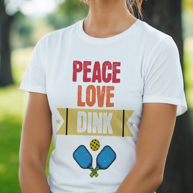 Pickleball Lovers Peace Love Dink Paddle T-Shirt (Pickleball Lovers Peace Love Dink Paddle T-Shirt)