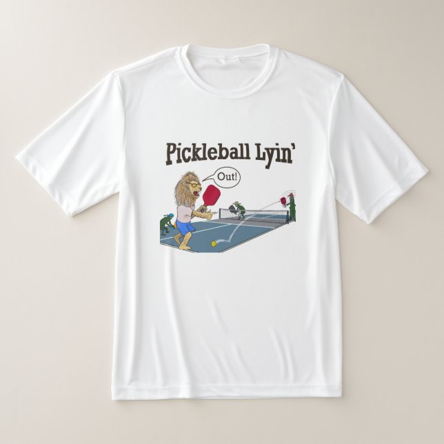 Pickleball Lyin’ Lion T-Shirt (Laydown)