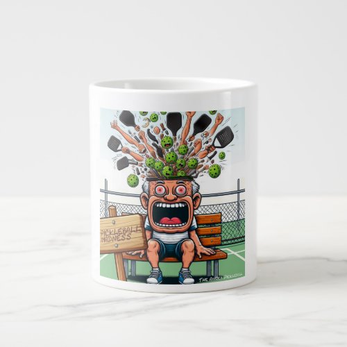Pickleball Madness  Giant Coffee Mug
