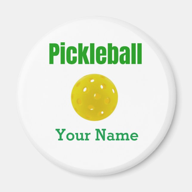 Pickleball Magnet Personalized with Your Name (Front)