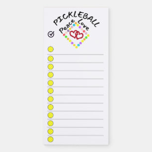 PIckleball Magnetic Notepad for the Fridge