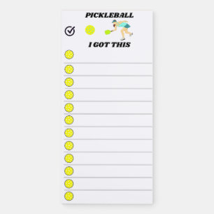 Pickleball Magnetic Notepad. Funny Notepad. Magnetic Notepad