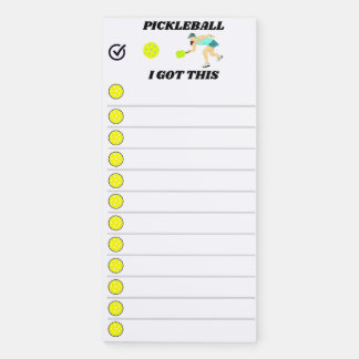 Pickleball Magnetic Notepad. Funny Notepad. Magnetic Notepad