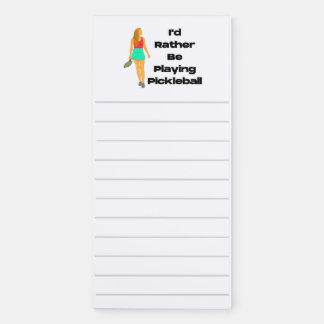 Pickleball Magnetic Notepad. Funny Notepad. Magnetic Notepad