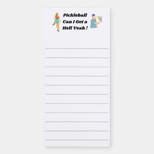 Pickleball Magnetic Notepad Funny Notepad Magnetic Notepad