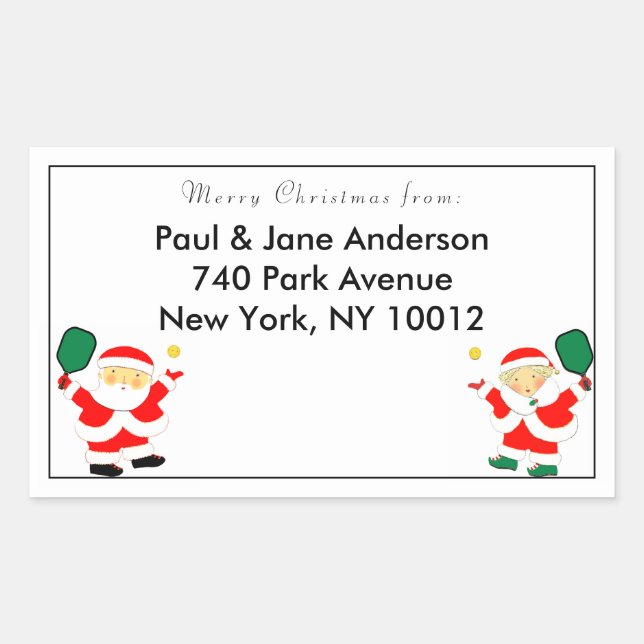 Pickleball Mailing Labels (Front)