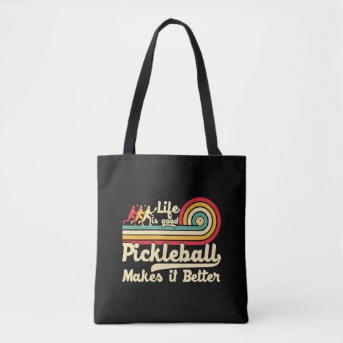 Pickleball Makes it Better Retro Pickleball  Tote Bag