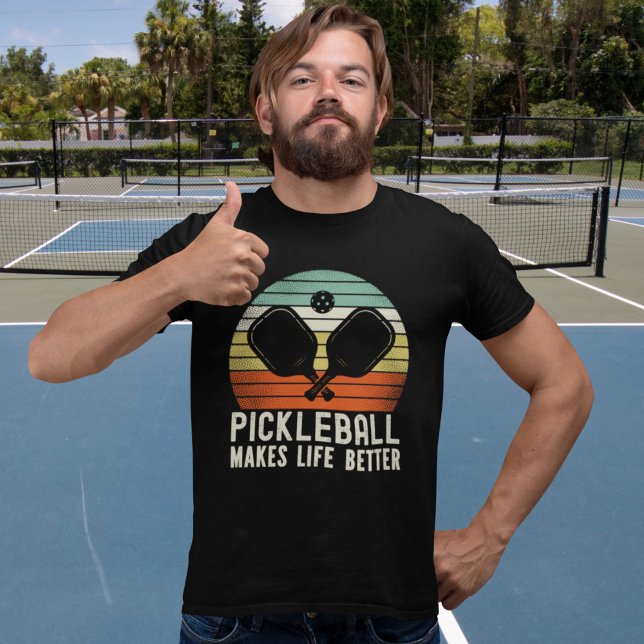 Pickleball Makes Life Better - Fun Picklebball T-Shirt (Creator Uploaded)