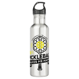 Pickleball makes me happy stainless steel water bottle