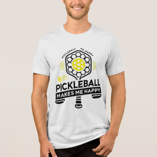 Pickleball makes me happy Tri-Blend shirt