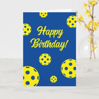 Pickleball Mania Birthday Card For Players & Fans by imagewear at Zazzle