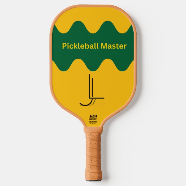 Pickleball Master Retro Wave Paddle (Front)