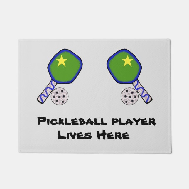 Pickleball mat rug door welcome (Front)