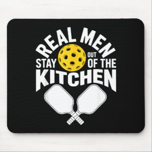 Pickleball men kitchen humor funny for paddle fans mouse pad
