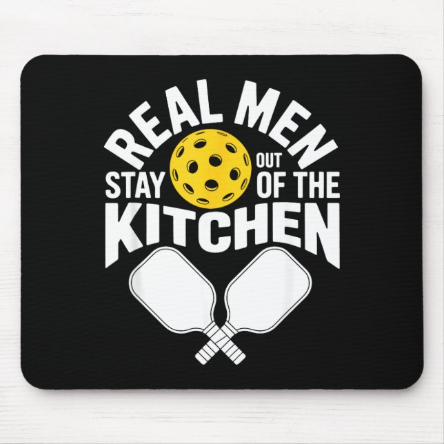 Pickleball men kitchen humor funny for paddle fans mouse pad (Front)