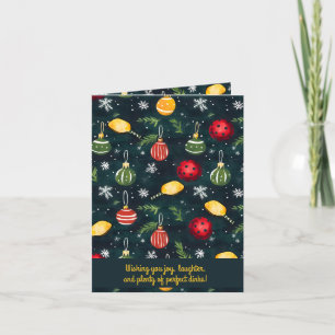 Pickleball🎄 Merry Christmas, custom text Holiday Card