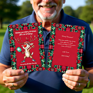 Pickleball🎄 Merry Christmas, custom text Holiday Card