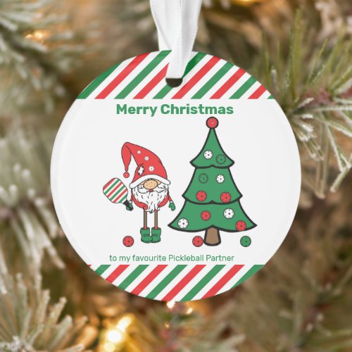 Pickleball Merry Christmas  Ornament