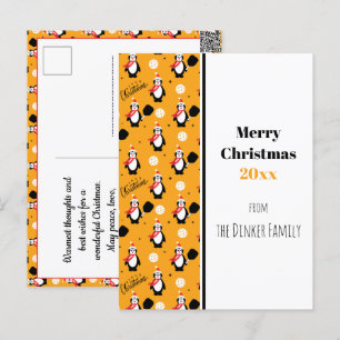 🐧 Pickleball Merry Christmas 🎁 Postcard