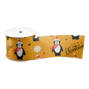 🐧 Pickleball Merry Christmas 🎁 Satin Ribbon