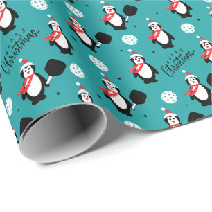 🐧 Pickleball Merry Christmas 🎁 Wrapping Paper