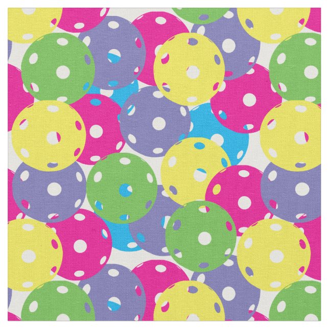 Pickleball - mix of colours, custom size fabric (Close Up)