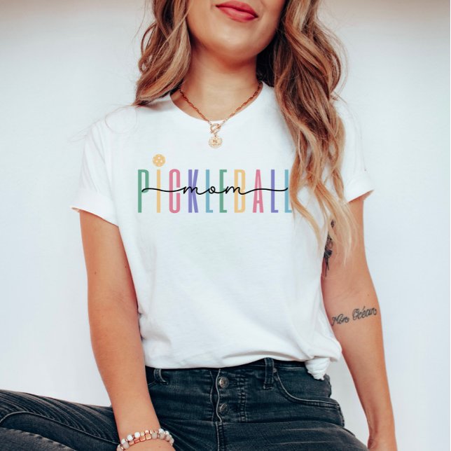Pickleball Mom Colorful T-Shirt (Creator Uploaded)
