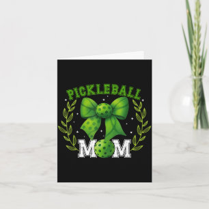 Pickleball mom coquette bow pickleball mama mom card