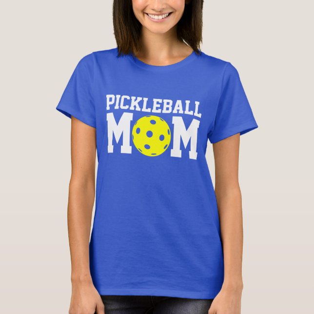 "Pickleball Mom" Shirt (Blue) (Front)