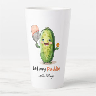 Pickleball Mug, Funny, Cute Pickleball Item Latte Mug
